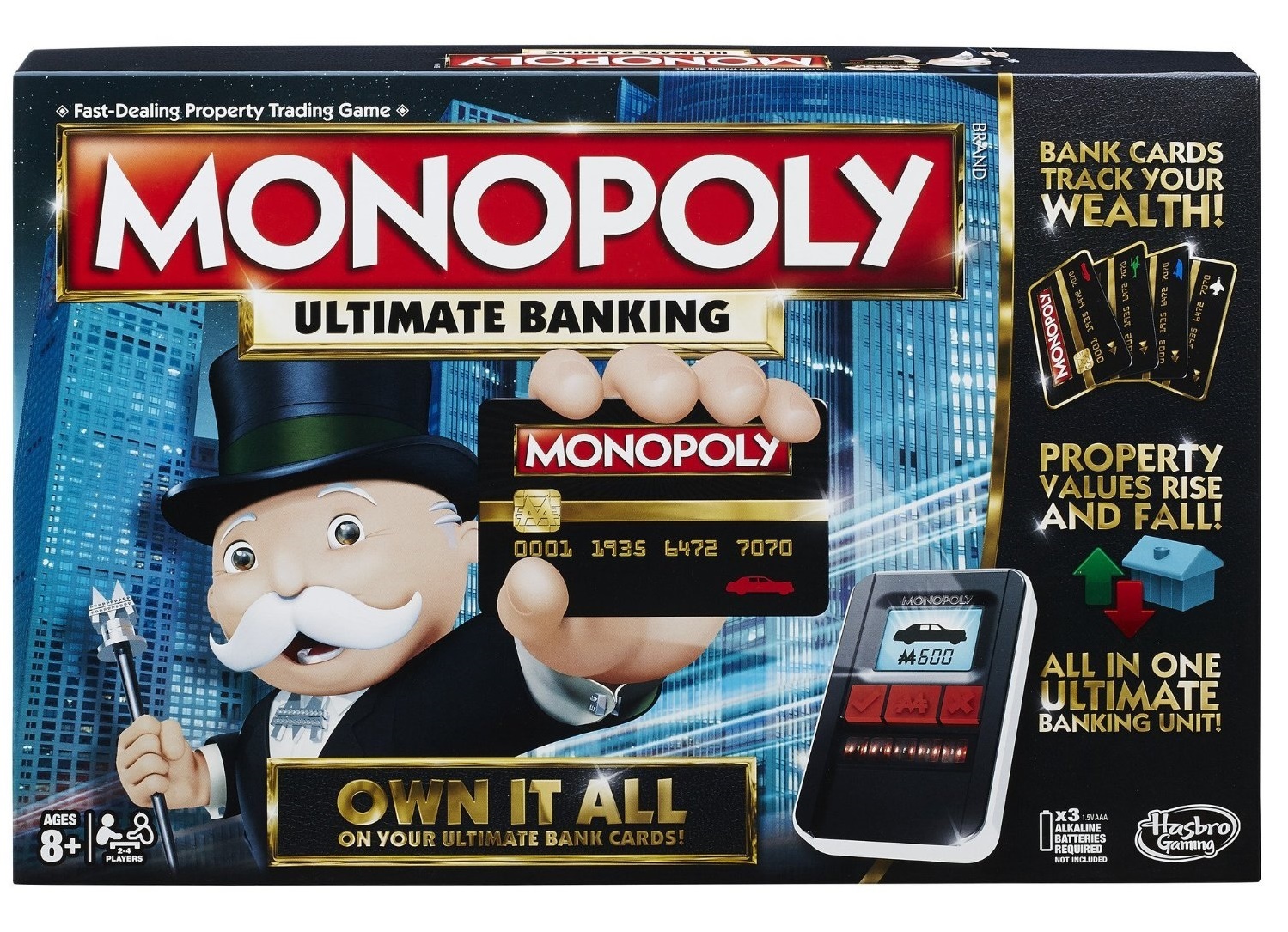 thumbnail image 2 of Monopoly -Ultimate Banking Edition Board Game, Electronic Banking Unit, RED Color Game For Families And Kids Ages 8 And Up Party & Fun Games Board Gam... - Price History 2 of 14