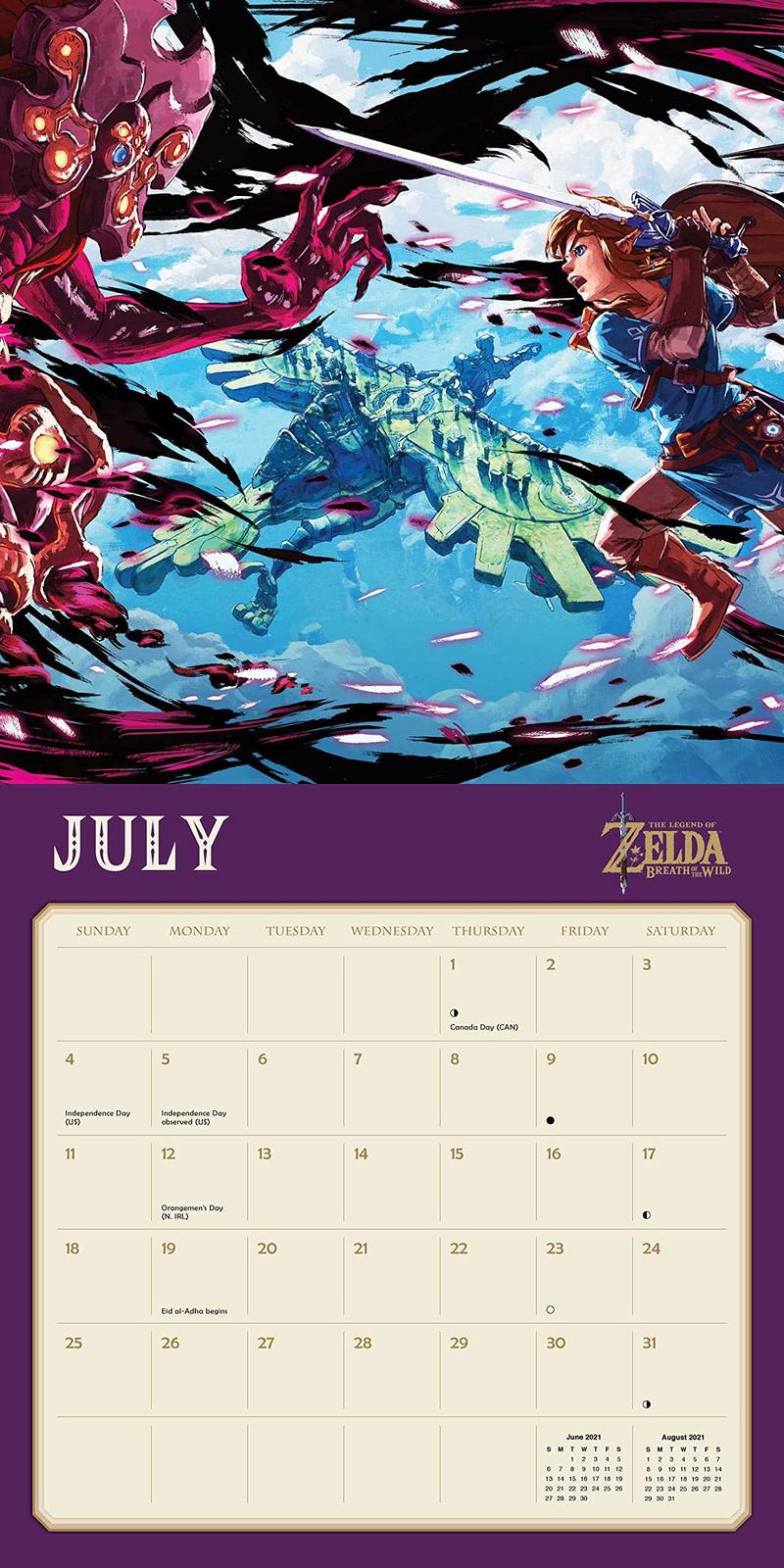 The Legend of Zelda 2021 Square Wall Calendar image