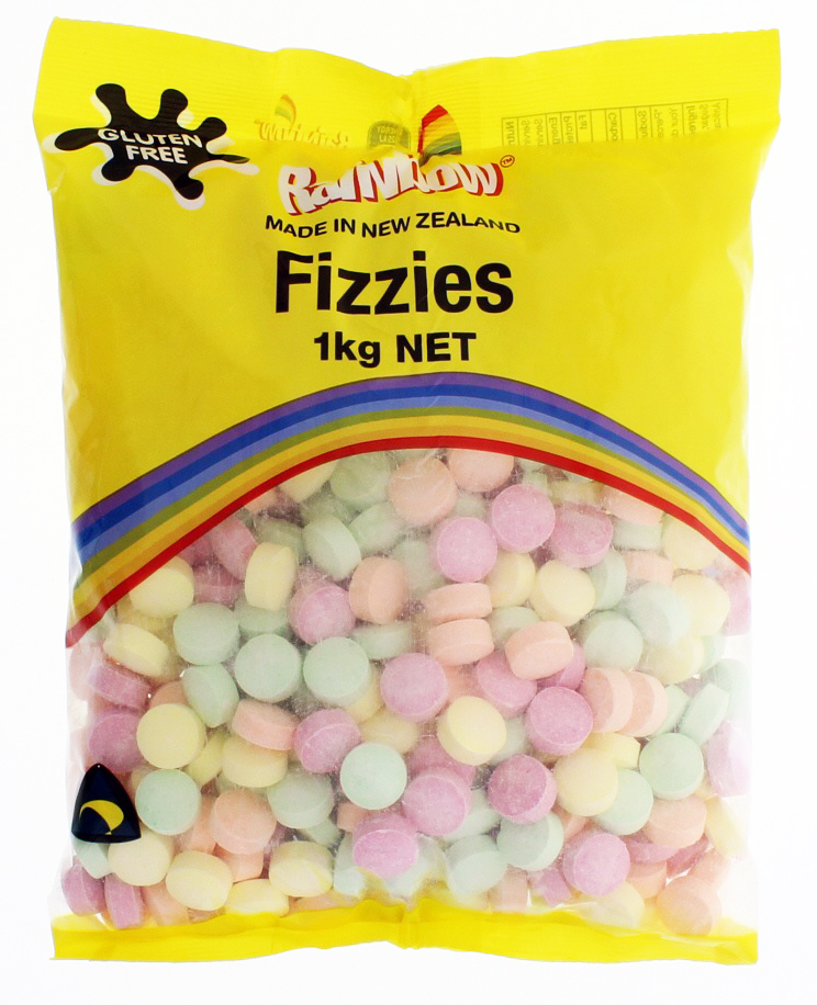 Rainbow Confectionery Fizzies Lollies Bulk Bag 1kg image