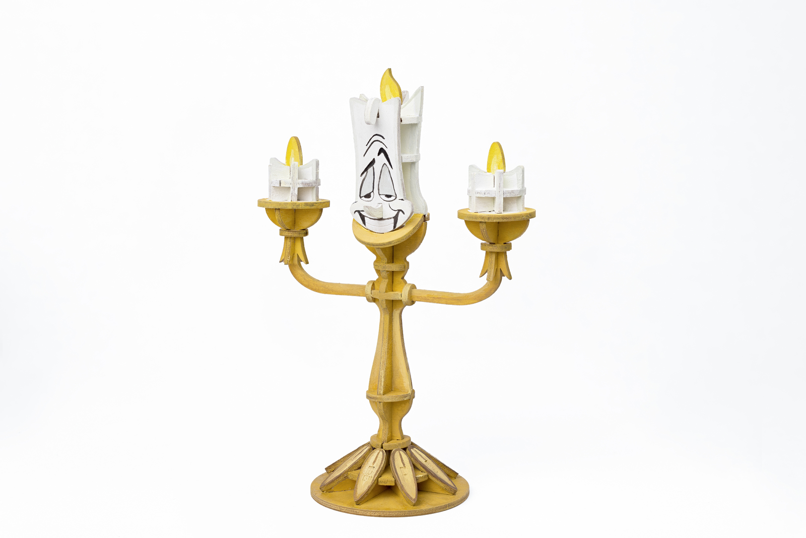 Incredibuilds: Disney's Beauty and the Beast: Lumiere 3D Wood Model and Book by Ramin Zahed image
