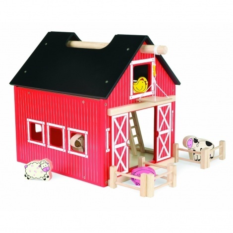 Wooden Animal Barn Toy At Mighty Ape Nz