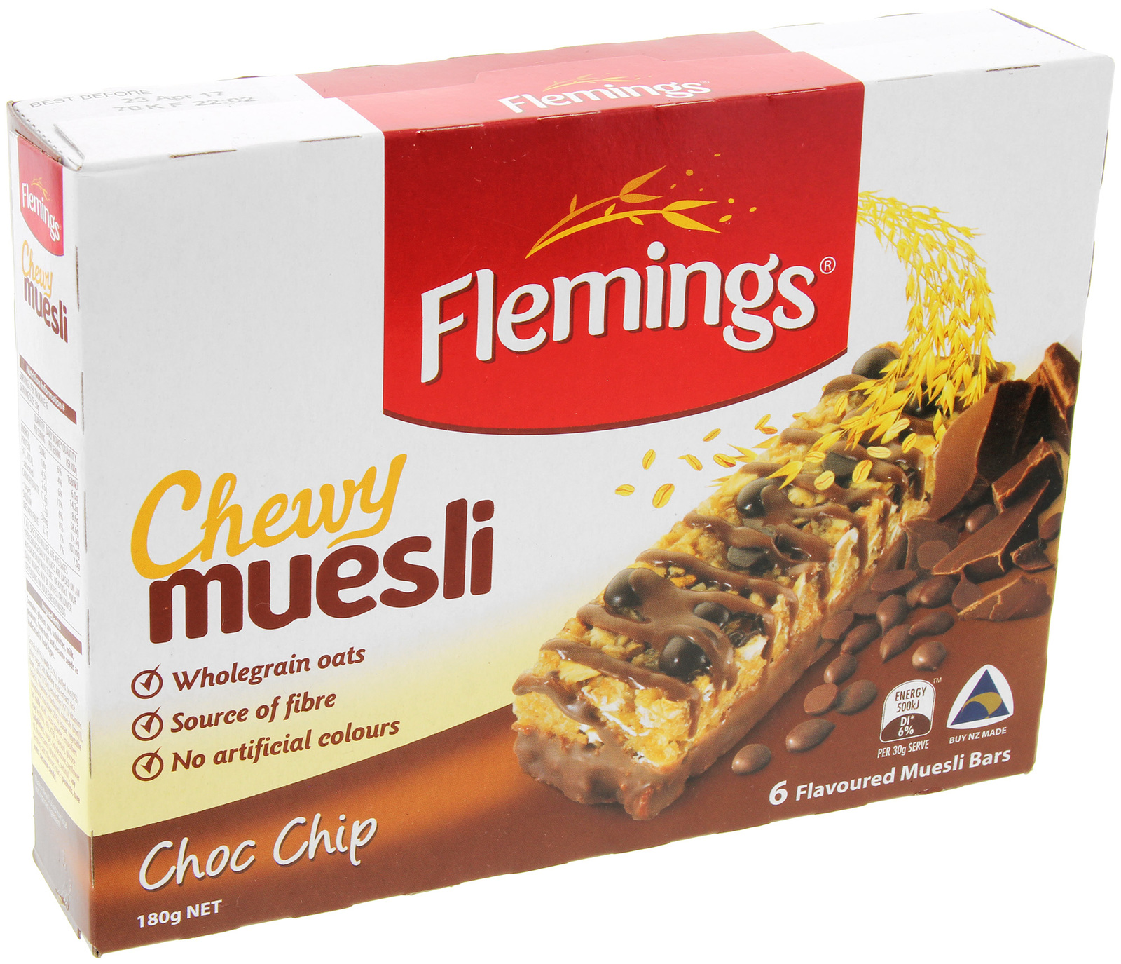 Flemings Chewy Muesli Choc Chip (180g) at Mighty Ape NZ