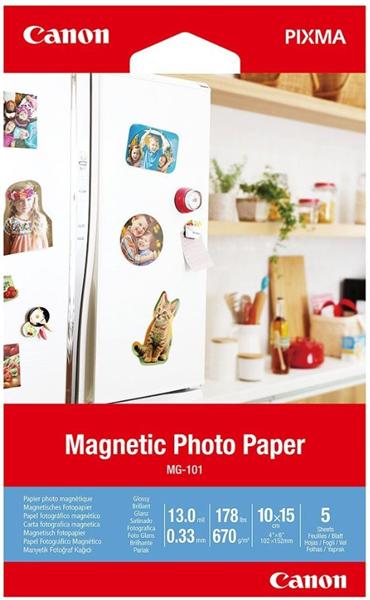 Canon MG-101 Pixma 4x6 Magnetic Photo Paper (5 sheets) image