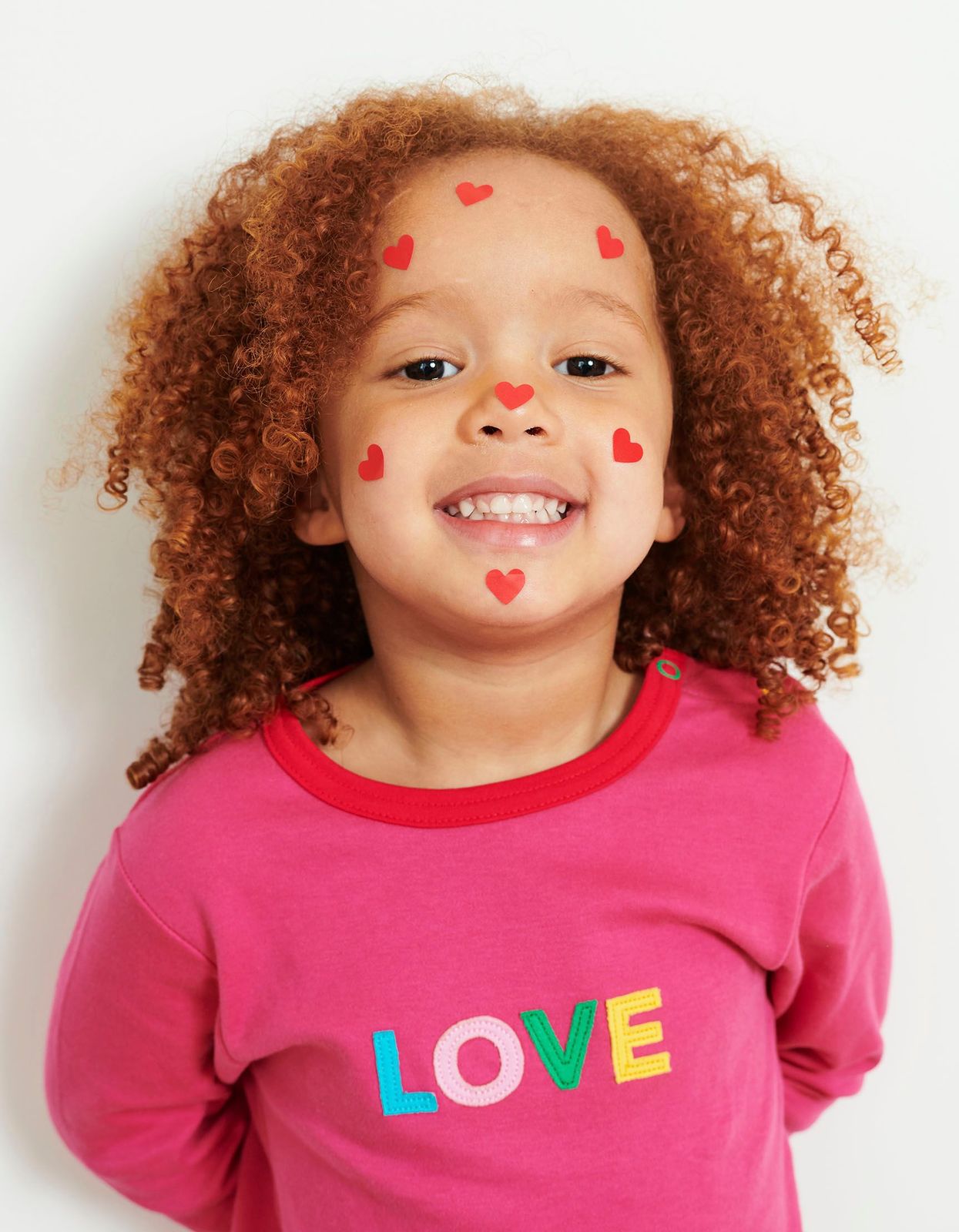 Toby Tiger: Organic Love Applique LS T-Shirt (1-2y/92cm) image