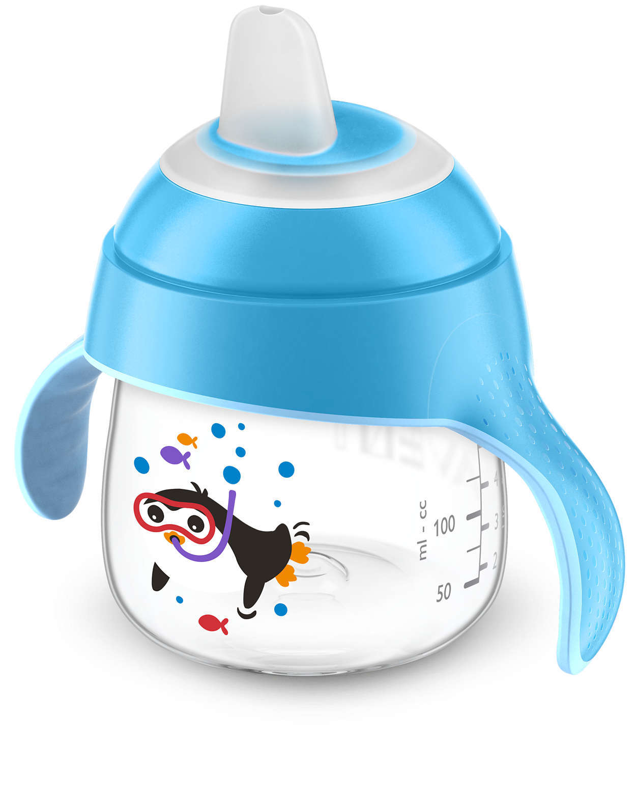 Philips Avent Sip, No Drip Cup - 200ml 6m+ (Blue) image