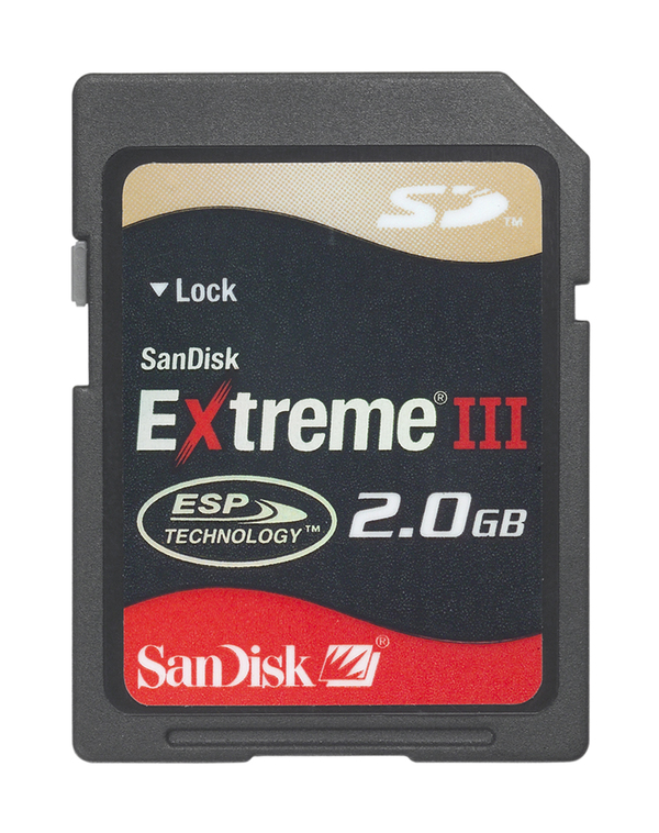 Sandisk Extreme III Secure Digital Card 2GB image