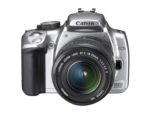 Canon Digital SLR Camera EOS 350D 8MP With 18-55 Lens Silver image