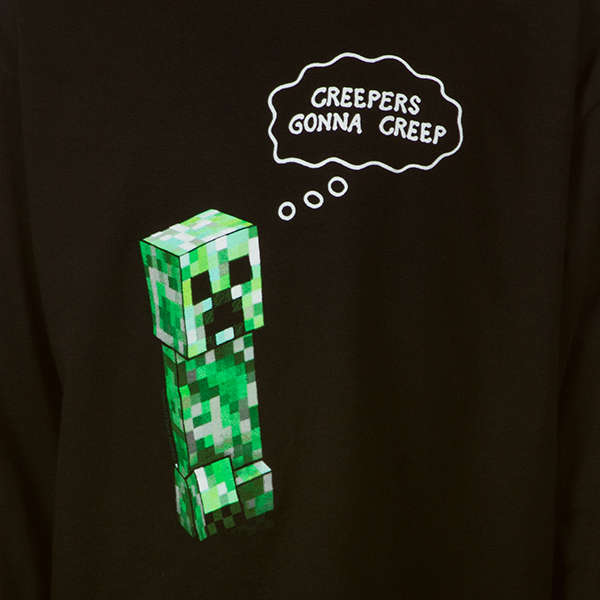 Minecraft Creepers Gonna Creep Boys Long Sleeve Shirt (XL) Boy's at