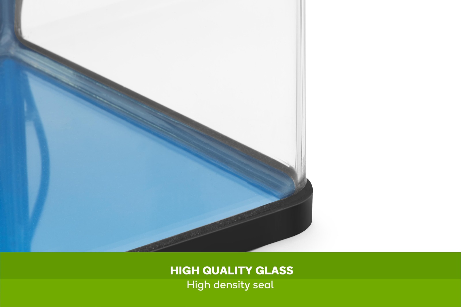 pawever pets curved glass led aquarium fish tank 30l