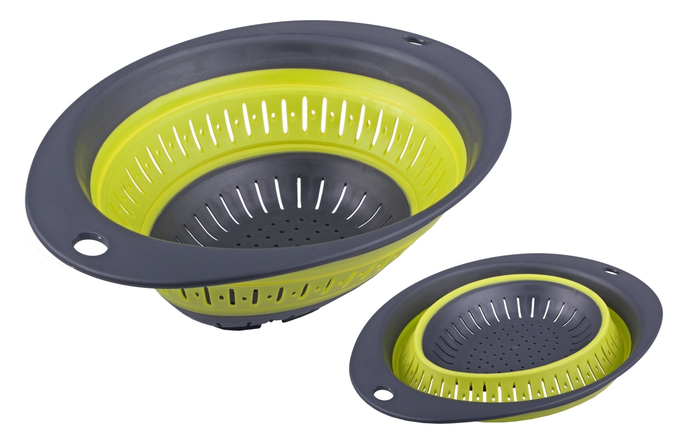 Collapsible Colander 35cm Charcoal/Green at Mighty Ape NZ