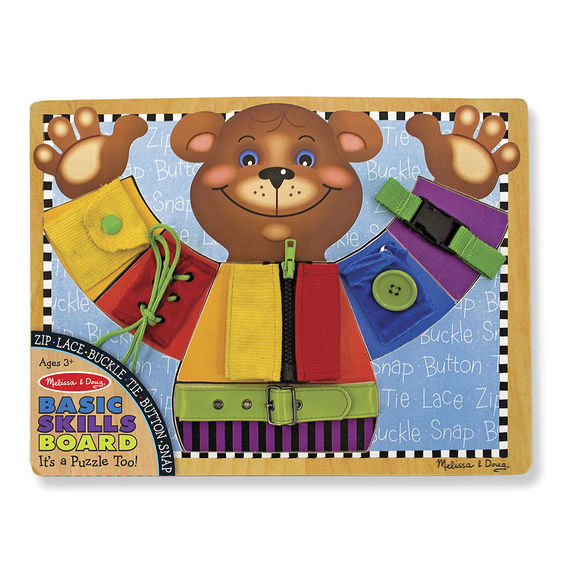 Melissa & Doug: Wooden Basic Skills Board