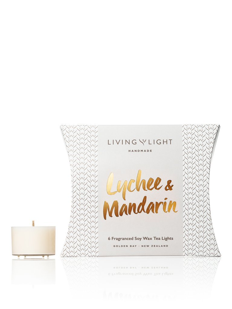 Living Light: Soy Tealights (Lychee & Mandarin) image