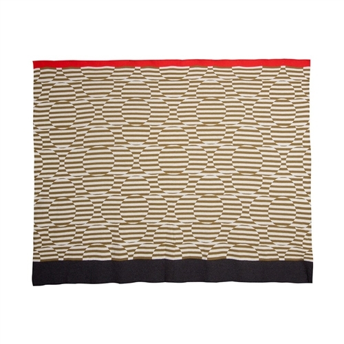 Orla Kiely Stripe Flower Throw - Olive Green