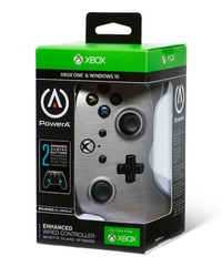 Xbox One Enhanced Wired Controller - Brushed Aluminum on Xbox One