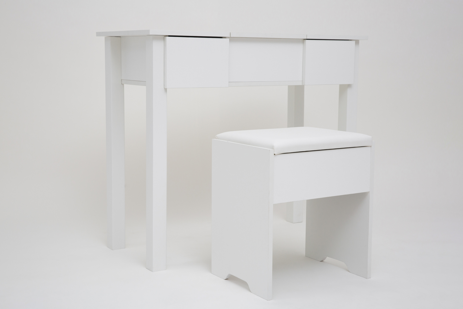 Dressing Table Set with Mirror & Stool image