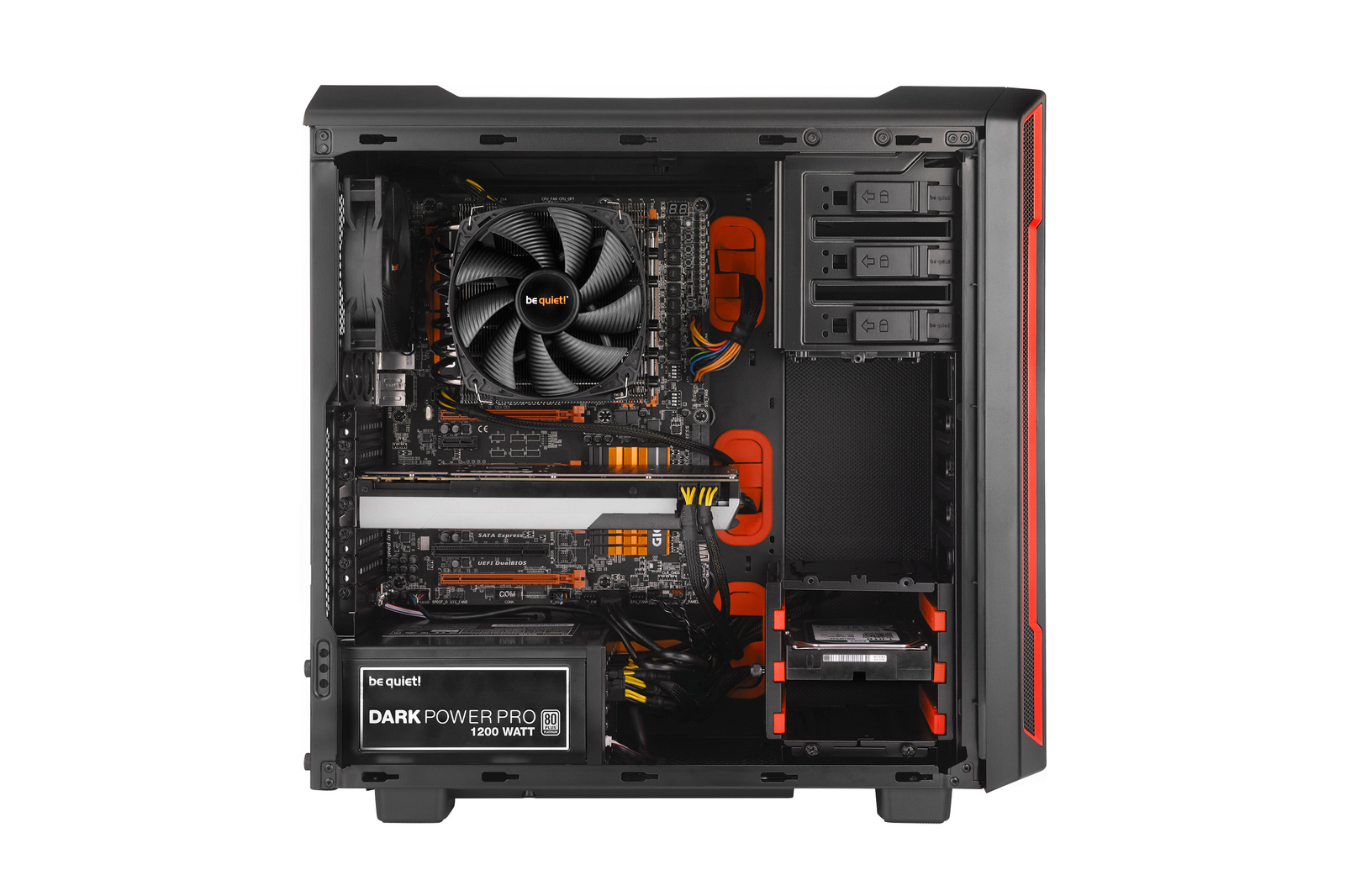 Be Quiet! Silent Base 600 Windowed - Red image