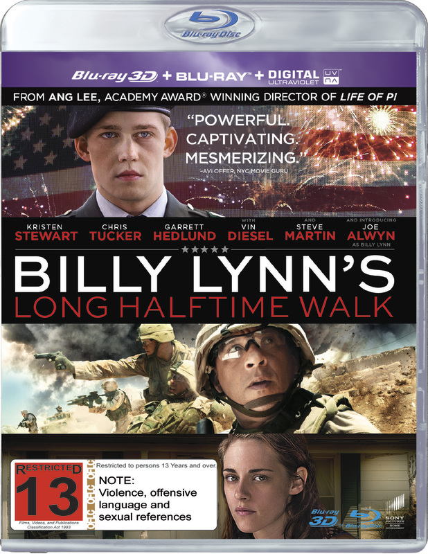 Billy Lynn's Long Halftime Walk on Blu-ray, 3D Blu-ray