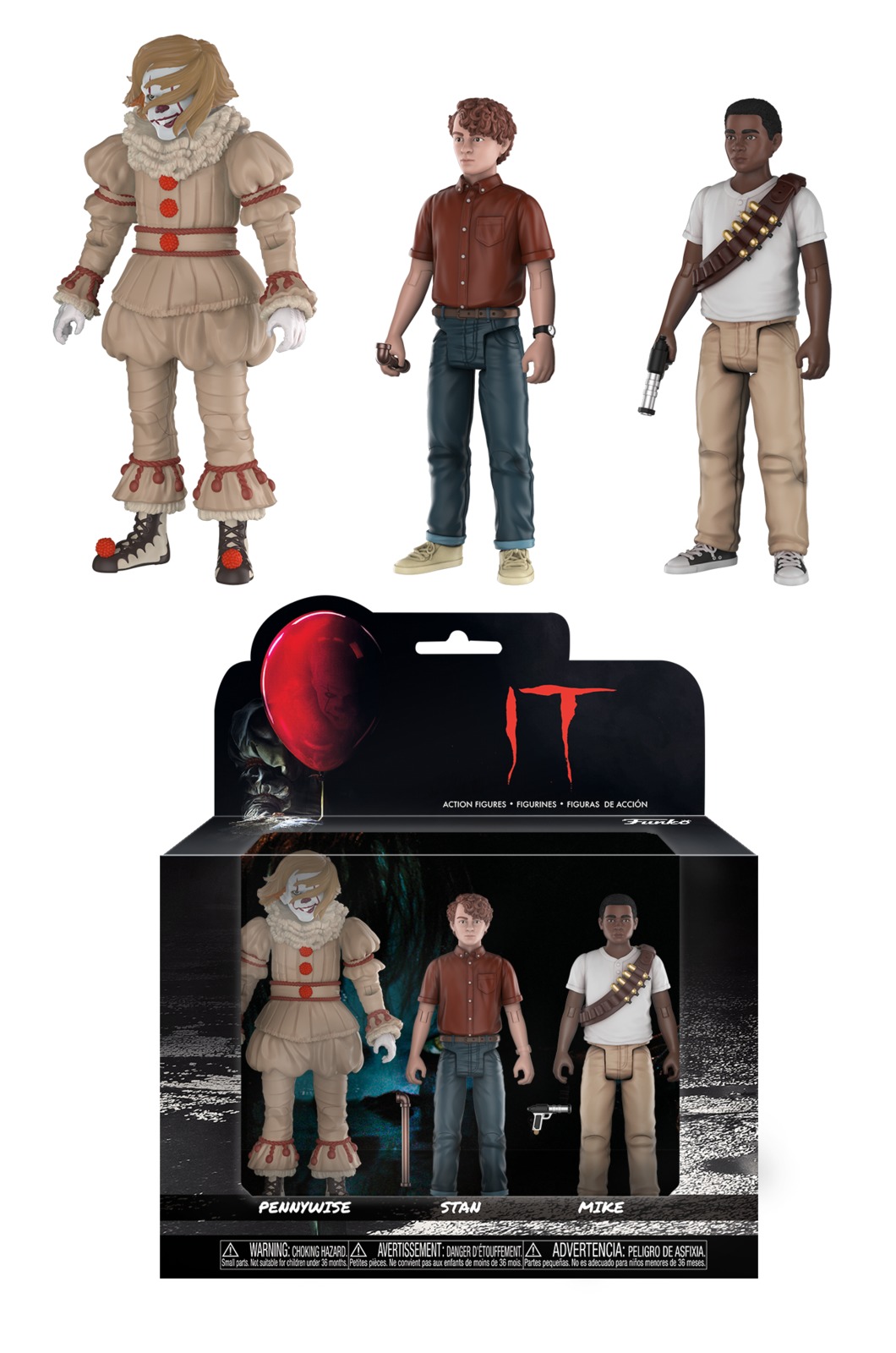 It (2017): Action Figure 3-Pack image