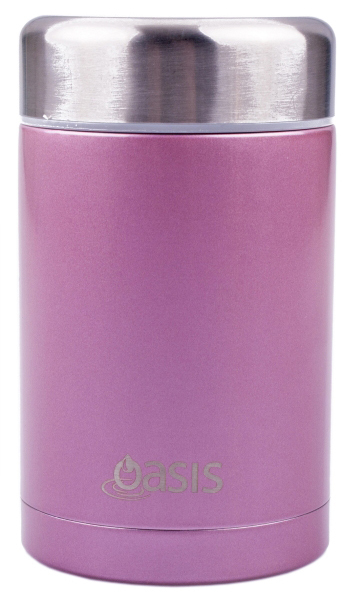 Oasis: Insulated Stainless Steel Food Flask - Blush (450ml)