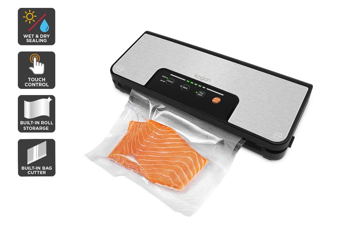 Kogan Food Vacuum Sealer with Built-In Roll Storage