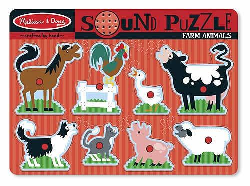 Melissa & Doug: Farm Animals Wooden Sound Puzzle