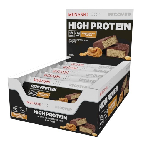Musashi: High Protein Bar - Peanut Butter (Box of 12) image