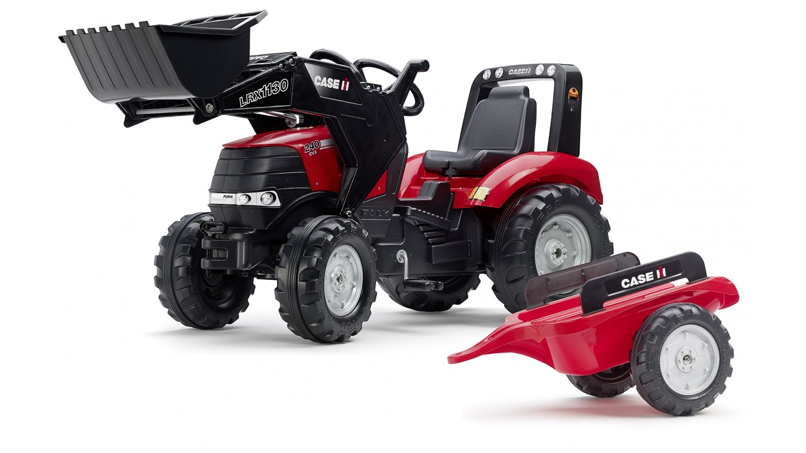 Falk: Case IH Puma Pedal Tractor - Front Loader with Trailer image