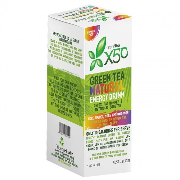 Buy Green Tea X50 Assorted Flavours (5 serves) at Mighty Ape NZ
