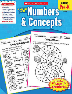 Scholastic Success with Numbers & Concepts, Grade Pre-K by Danette Randolph image
