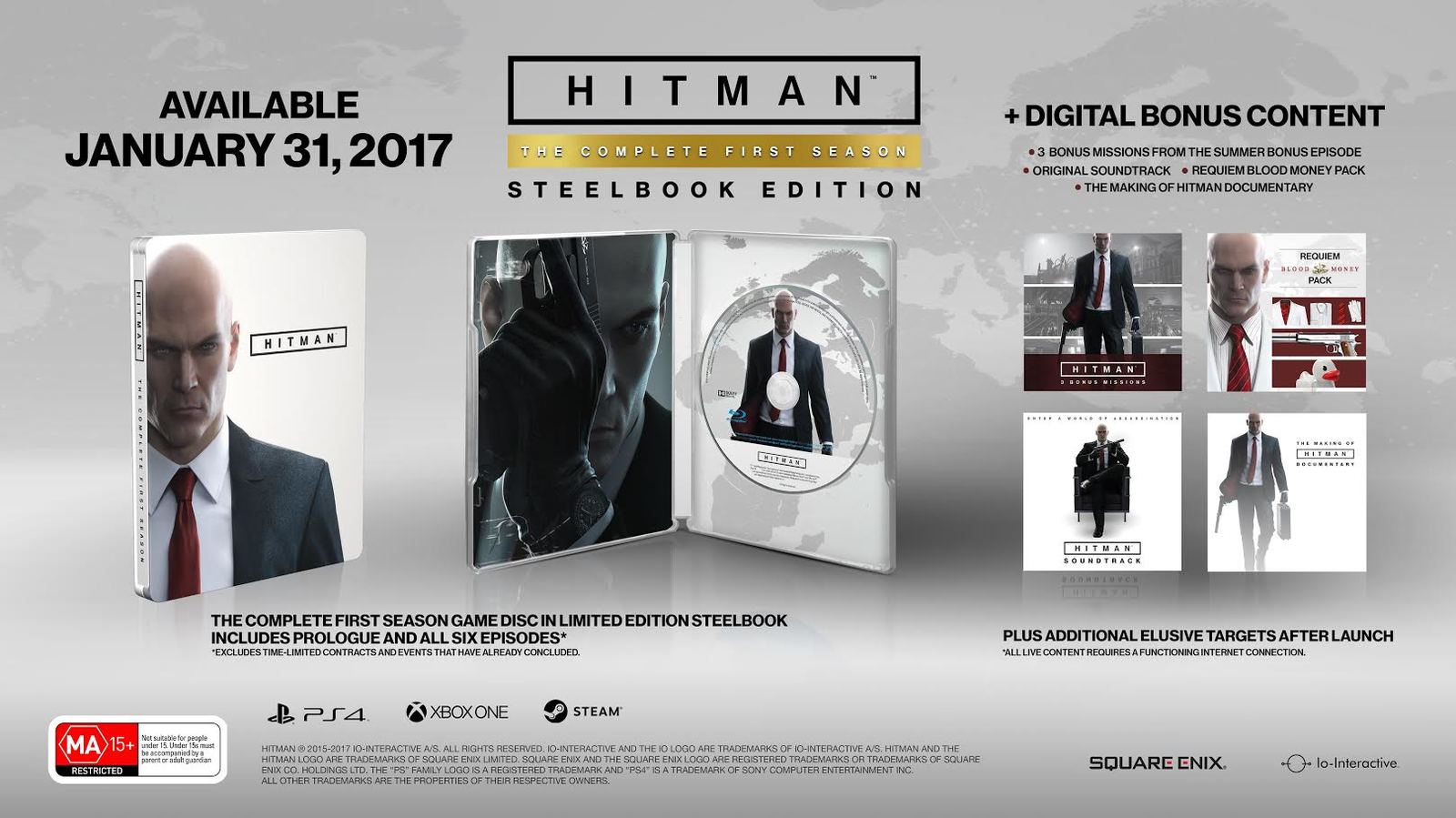 Hitman: The Complete First Season Steelbook Edition for Xbox One image