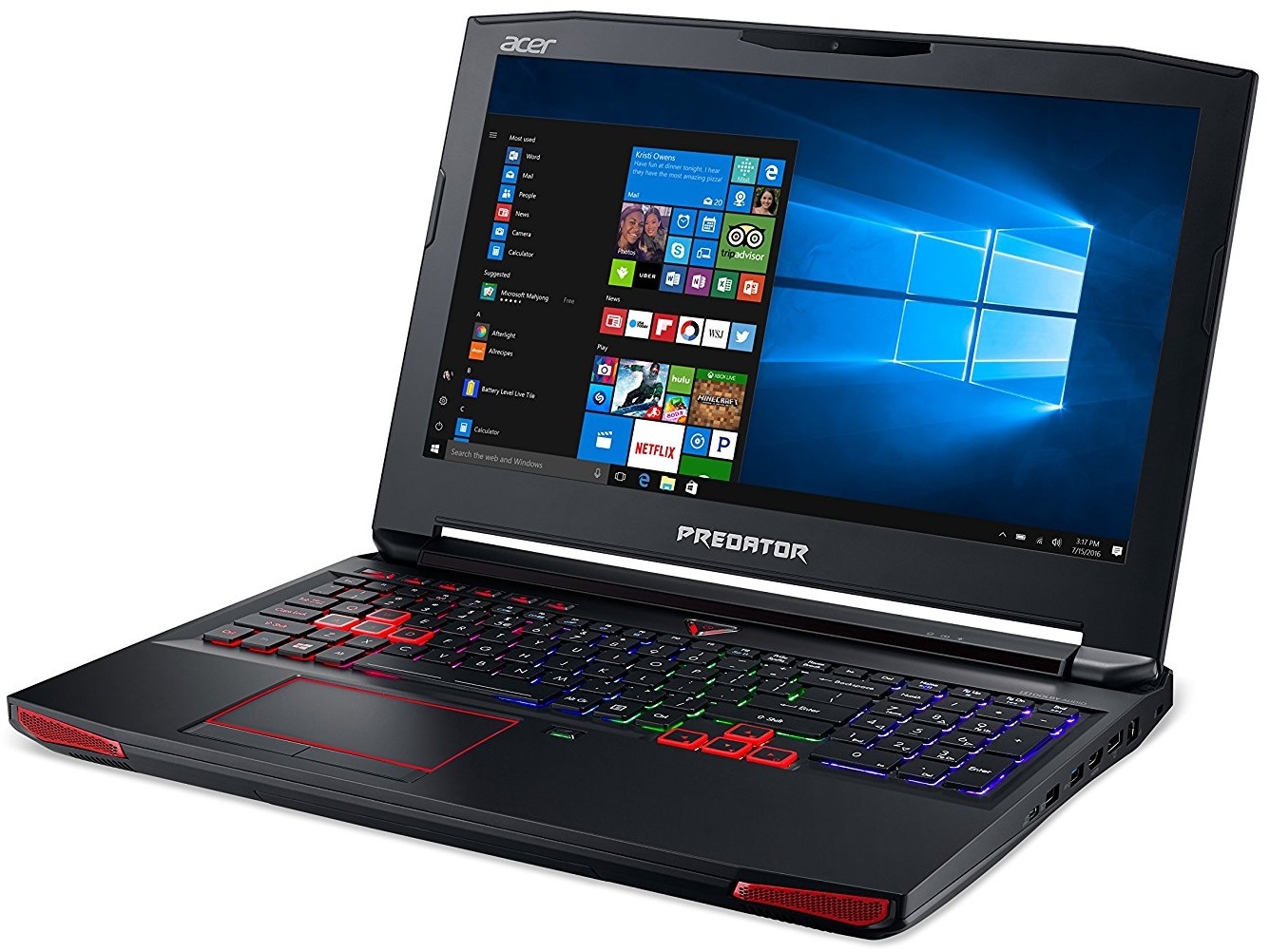 Acer Predator 17 G9-793-75LA 17.3" Gaming Laptop Intel Core i7-7700HQ, 32GB RAM, GTX 1070 8GB image