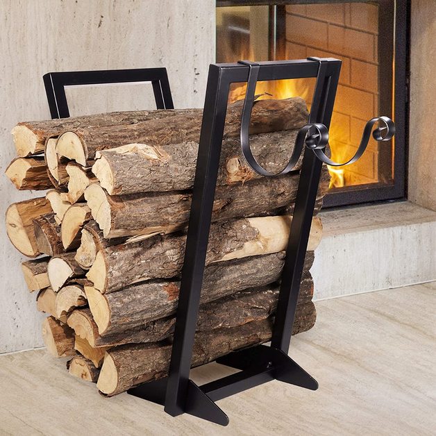Buy Firewood Holder with Kindling Rack at Mighty Ape NZ