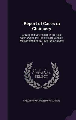 Report of Cases in Chancery image