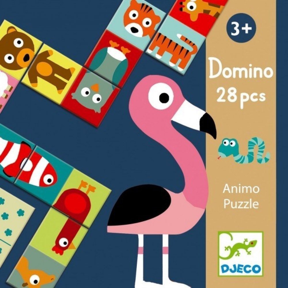 Djeco: 28pc Domino Animo Puzzle Game image