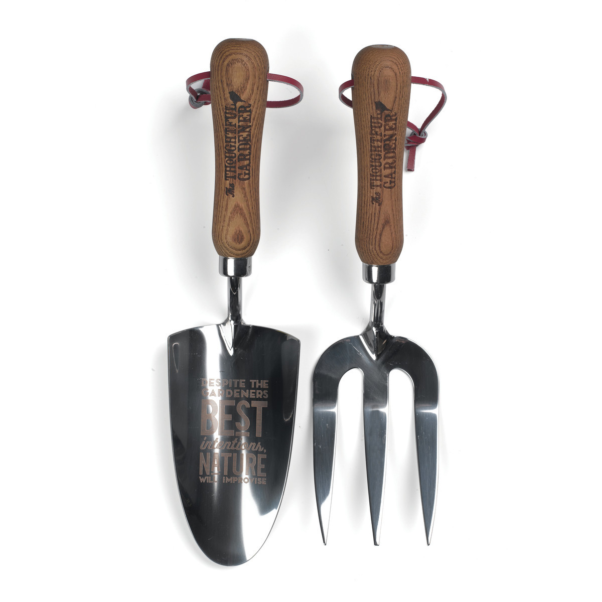 Thoughtful Gardener: Hand Trowel & Fork - Wood image