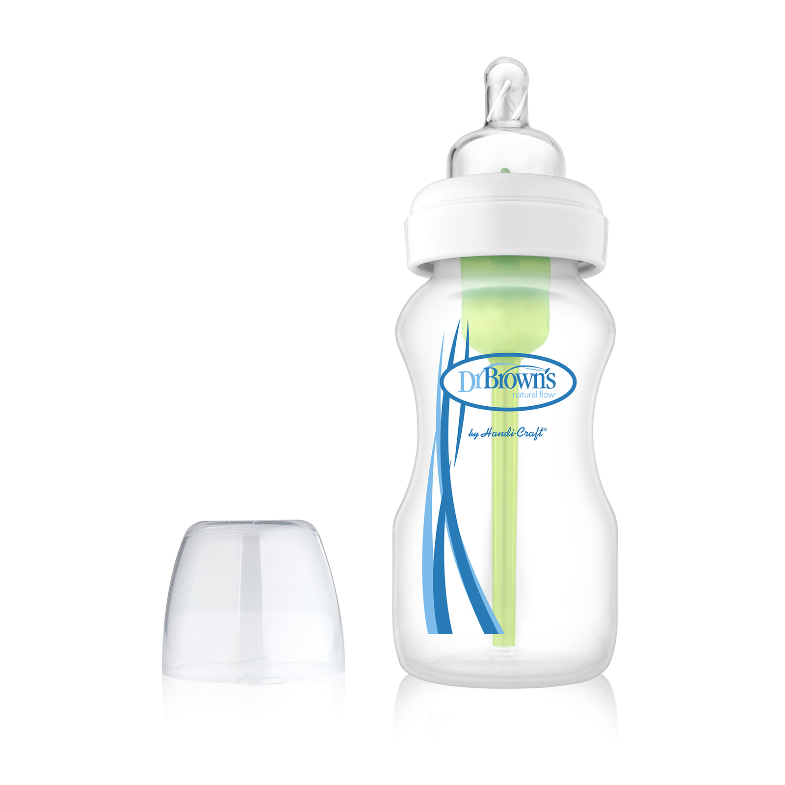 Dr Brown's 270ml Feeding Bottle with Level 1 Teat - Wide Neck - Single