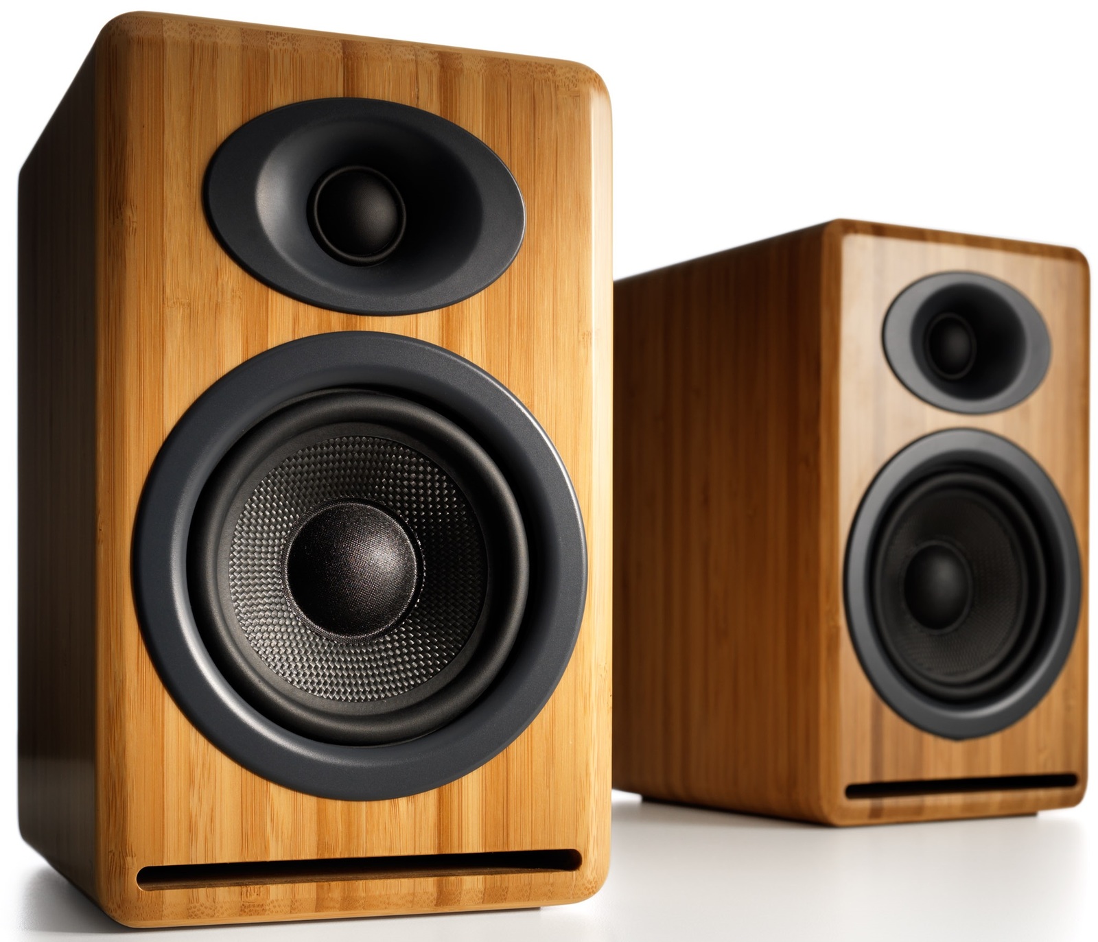 Audioengine P4 Passive Bookshelf Speakers (Pair) Solid Bamboo image