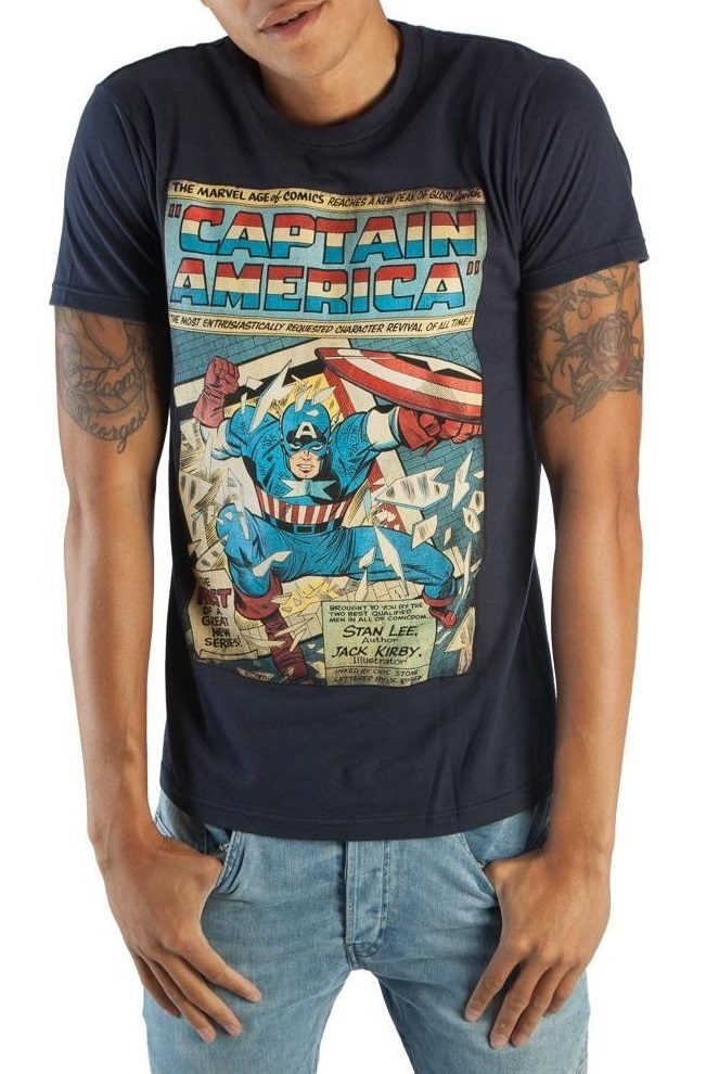 Marvel: Captain America - Corrugate Boxed T-Shirt (Medium)