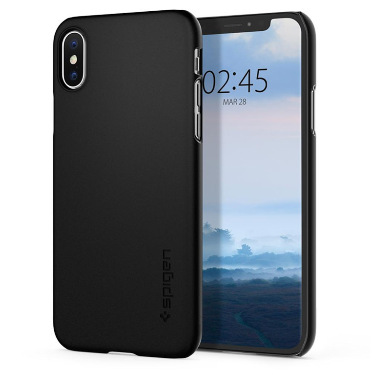 Spigen: Thin Fit Case for iPhone XS - Black image