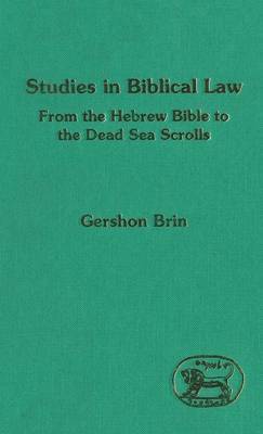 Studies in Biblical Law on Hardback by Gershon Brin