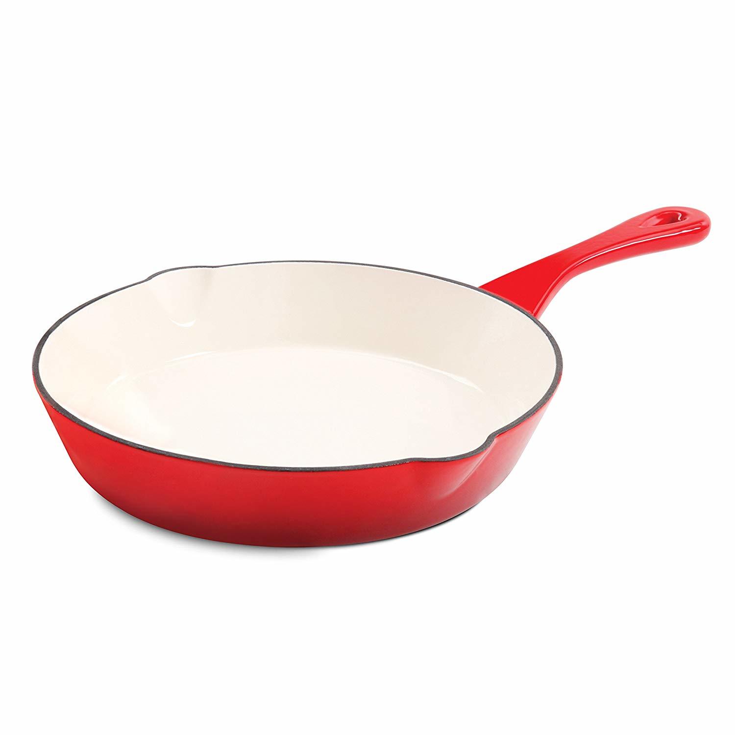 Porcelain Coat Cast Iron Skillet - Red Enamel (20cm)