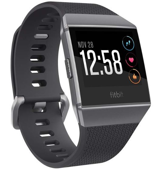 Fitbit Ionic Smart Fitness Watch Charcoal Smoke Gray image