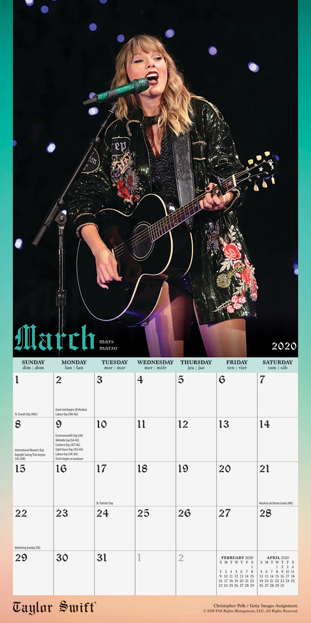 Taylor Swift 2020 Mini Wall Calendar