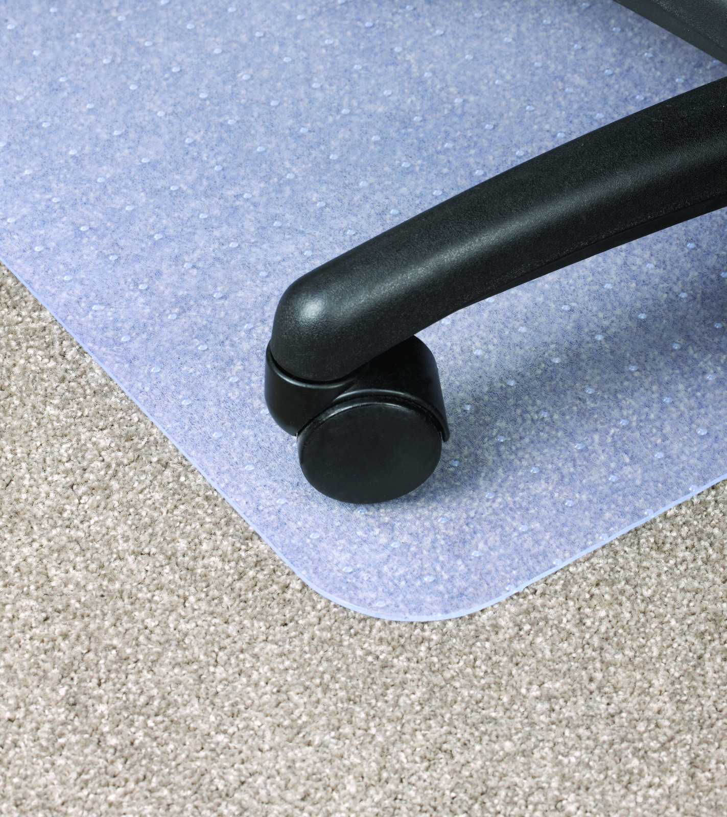 Dixon Chairmat PVC Low To Medium Pile Key Hole - Clear (925x1200mm) image