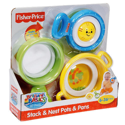 Fisher Price Brilliant Basics Stack & Nest Pots & Pans image