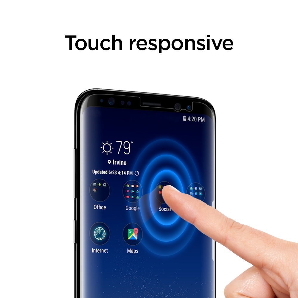 Spigen: Galaxy S8 - Curved Film Screen Protector Pack image