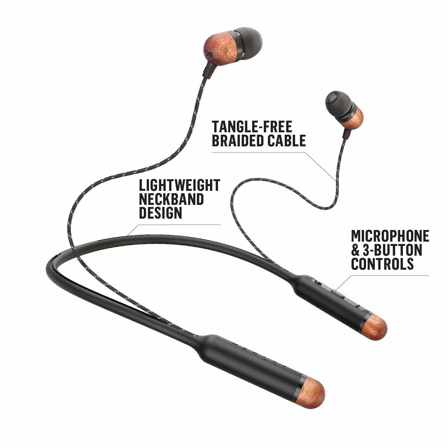 Marley: Smile Jamaica Wireless In-Ear Headphones - Signature Black image