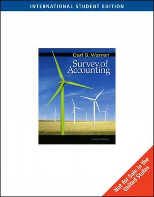 Survey of Accounting on Paperback by Carl Warren