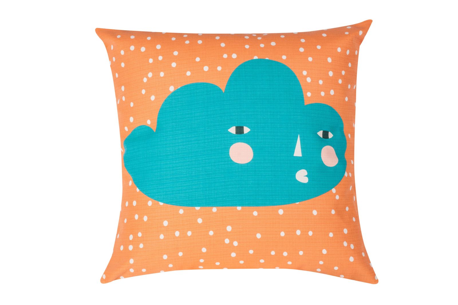 Donna Wilson Cushion - Cloudy Face Orange