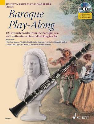 Baroque Play-along for Clarinet: 12 Favourite Works from the Baroque Era, with Authentic Orchestral Backing Tracks by Max Charles Davies image
